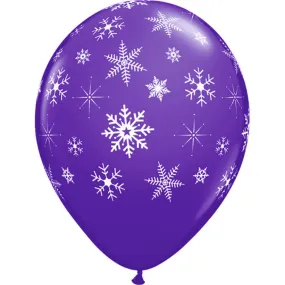 11 inch SNOWFLAKES-A-ROUND - PURPLE VIOLET (6 PK)