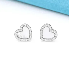 925 Silver Heart Shaped   Stud