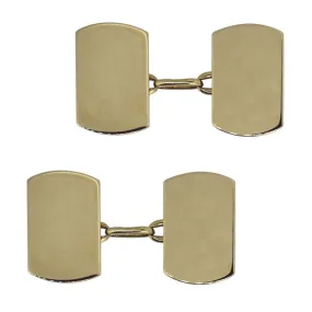 9ct Plain Gold cufflinks