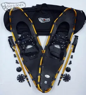 Adventure 40" Snowshoes Package  -( Good for 250-350 lbs & Large Boots) with Gold Poles & Carry-Bag