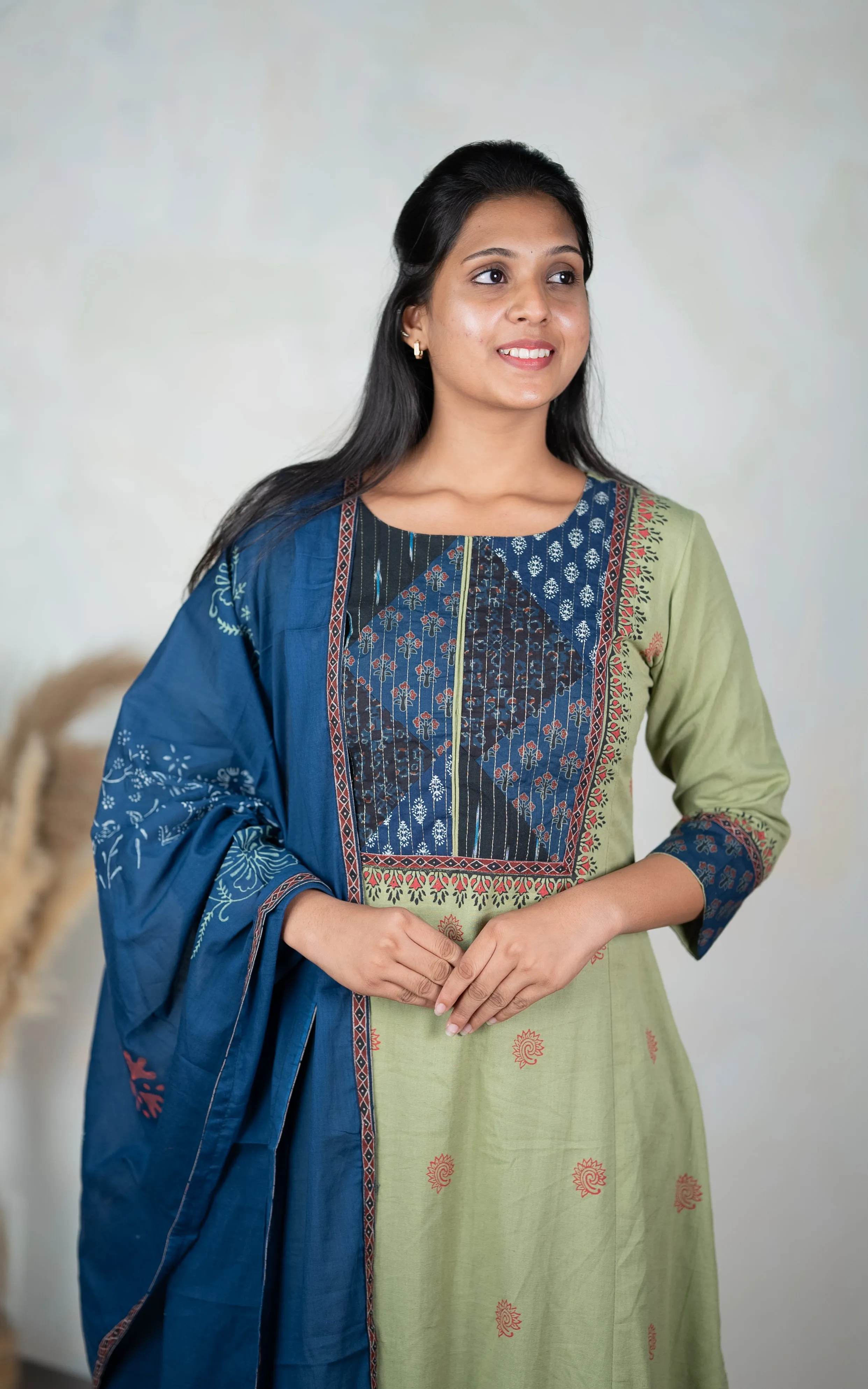 Advika Pastel Green (Kurti Dupatta)