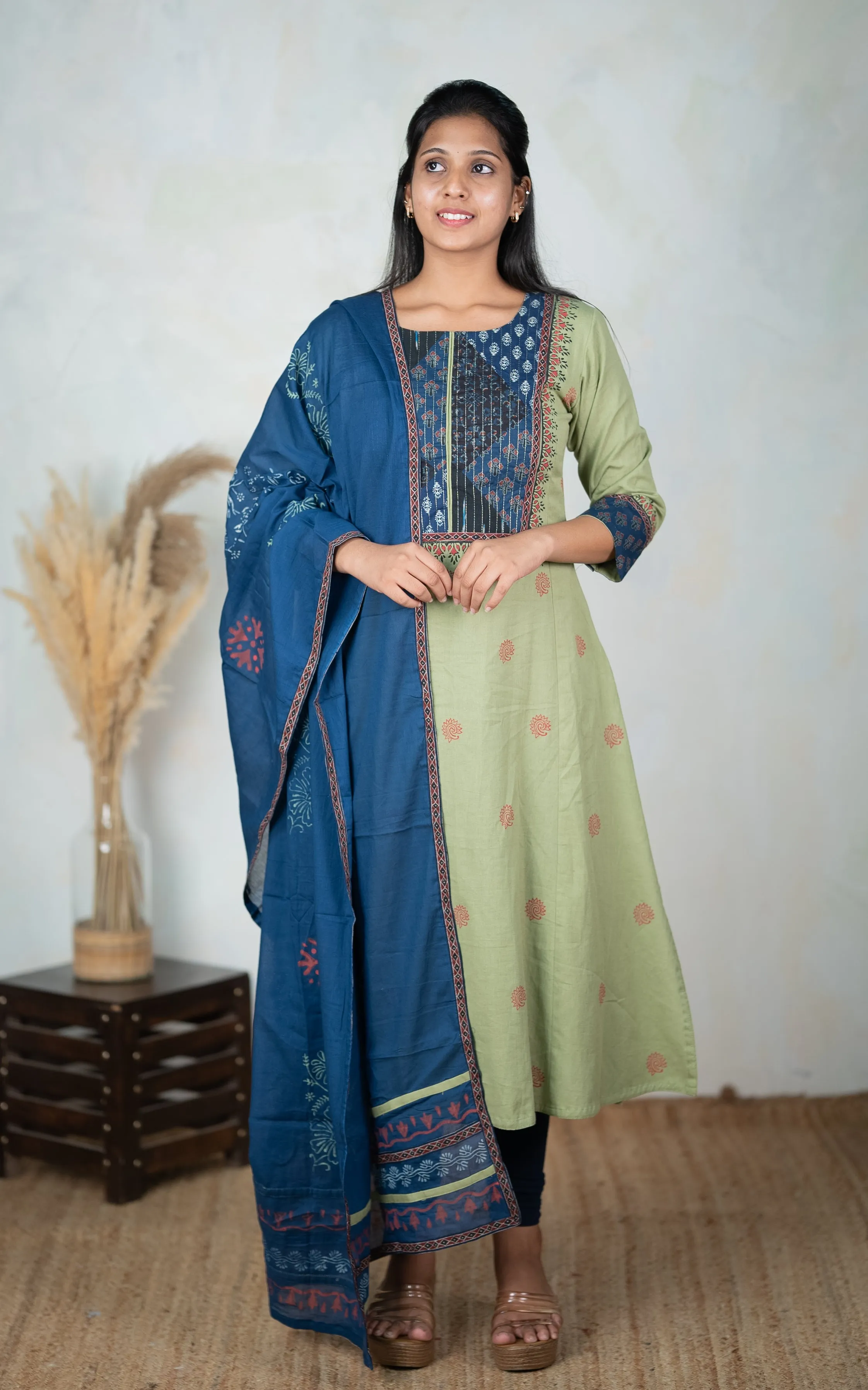 Advika Pastel Green (Kurti Dupatta)