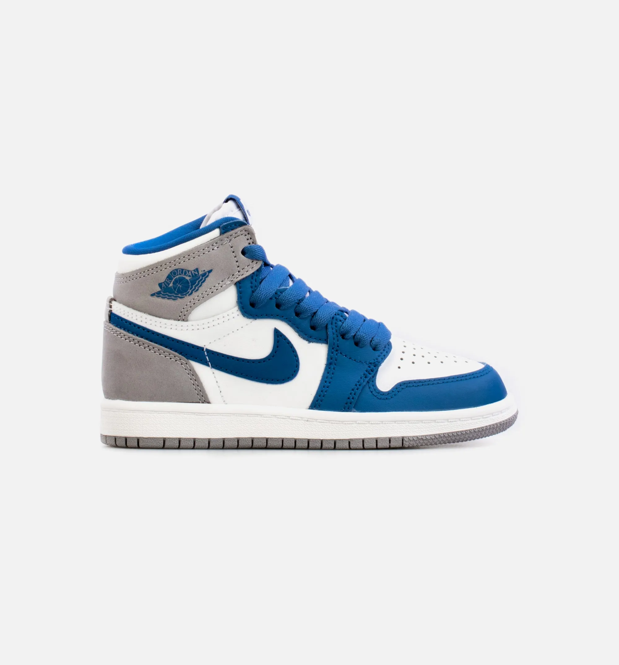 Air Jordan 1 High OG True Blue Preschool Lifestyle Shoe - Blue/White Free Shipping