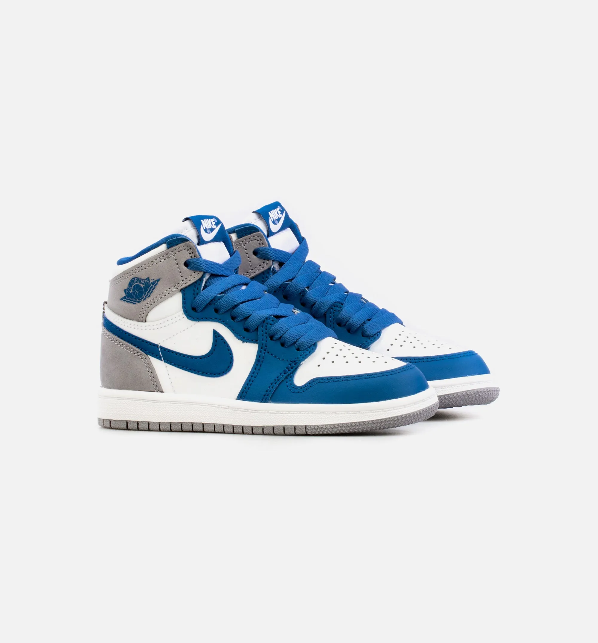 Air Jordan 1 High OG True Blue Preschool Lifestyle Shoe - Blue/White Free Shipping