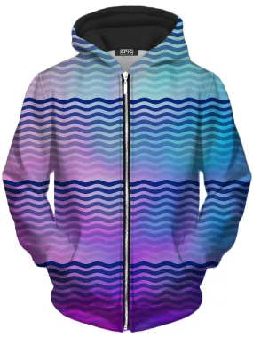 Beach Waves Unisex Zip-Up Hoodie