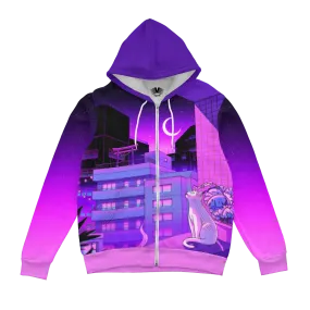 City Nights Zip Up Hoodie