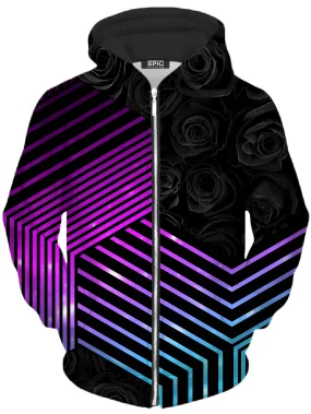 Connected Hex Unisex Zip-Up Hoodie