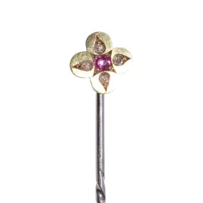 Diamond & Ruby Stick Pin