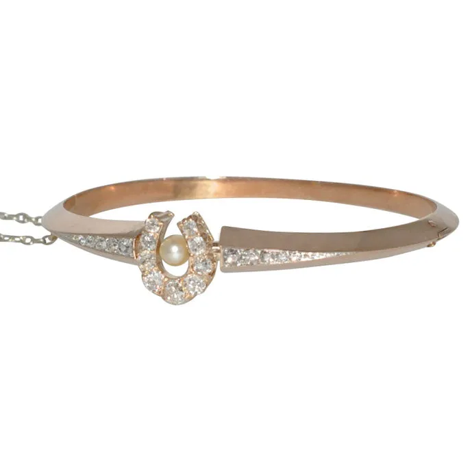 Diamond Horse Shoe Bangle