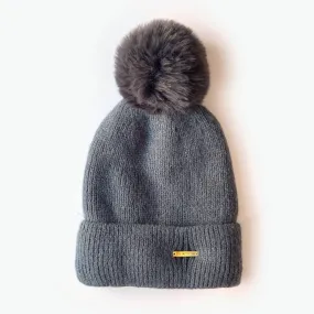 Fifi Fleece Lined Beanie - Steel Grey