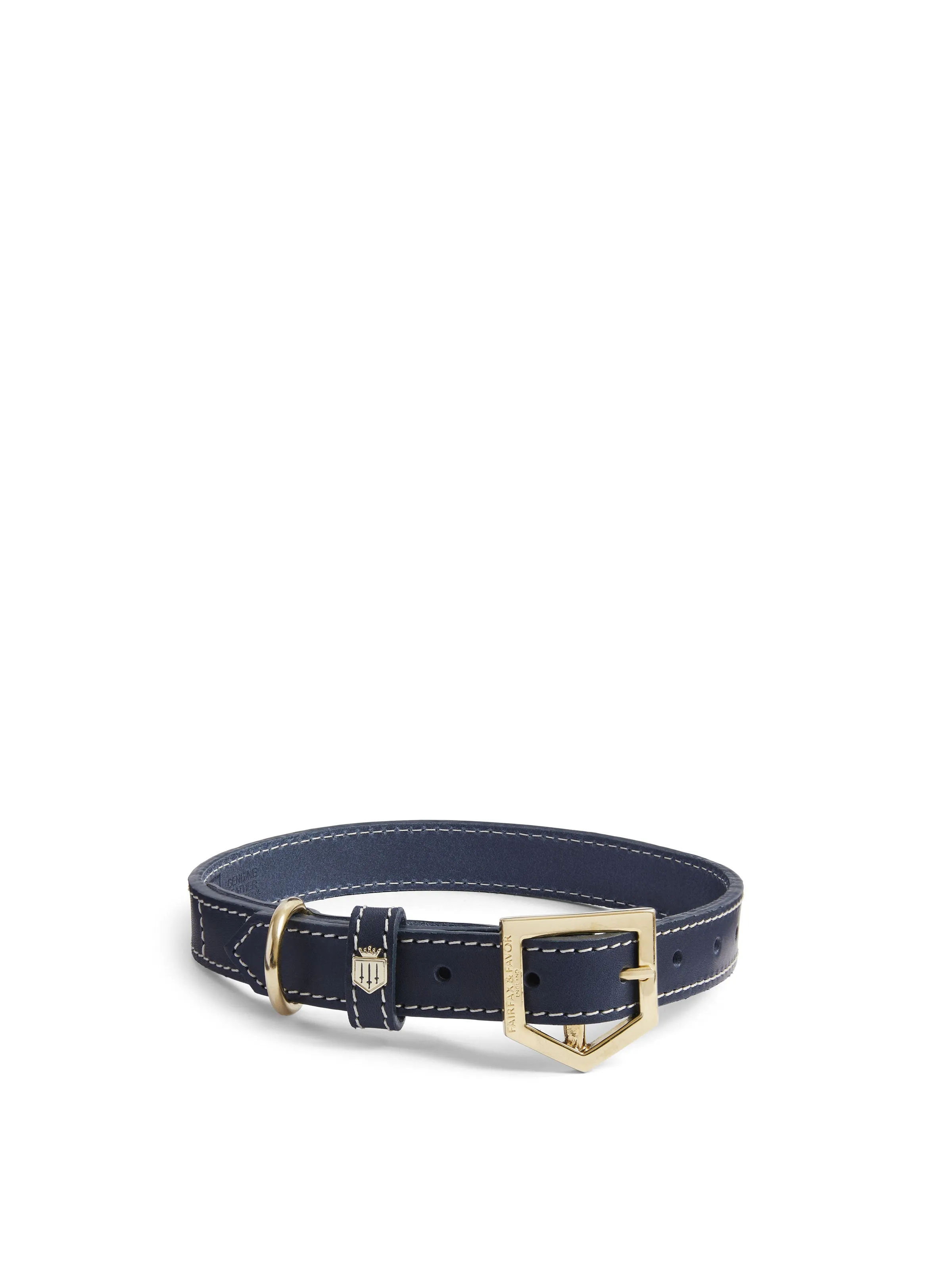 Fitzroy Dog Collar - Navy Leather