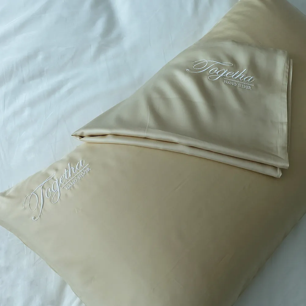 Getha Soft Latex Pillow Case - Tencel Nano Silver Fabric (L) (2 Pcs)