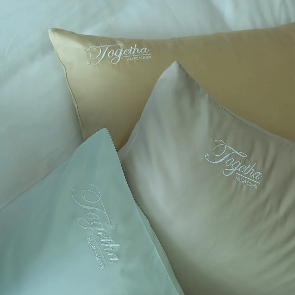 Getha Soft Latex Pillow Case - Tencel Nano Silver Fabric (L) (2 Pcs)