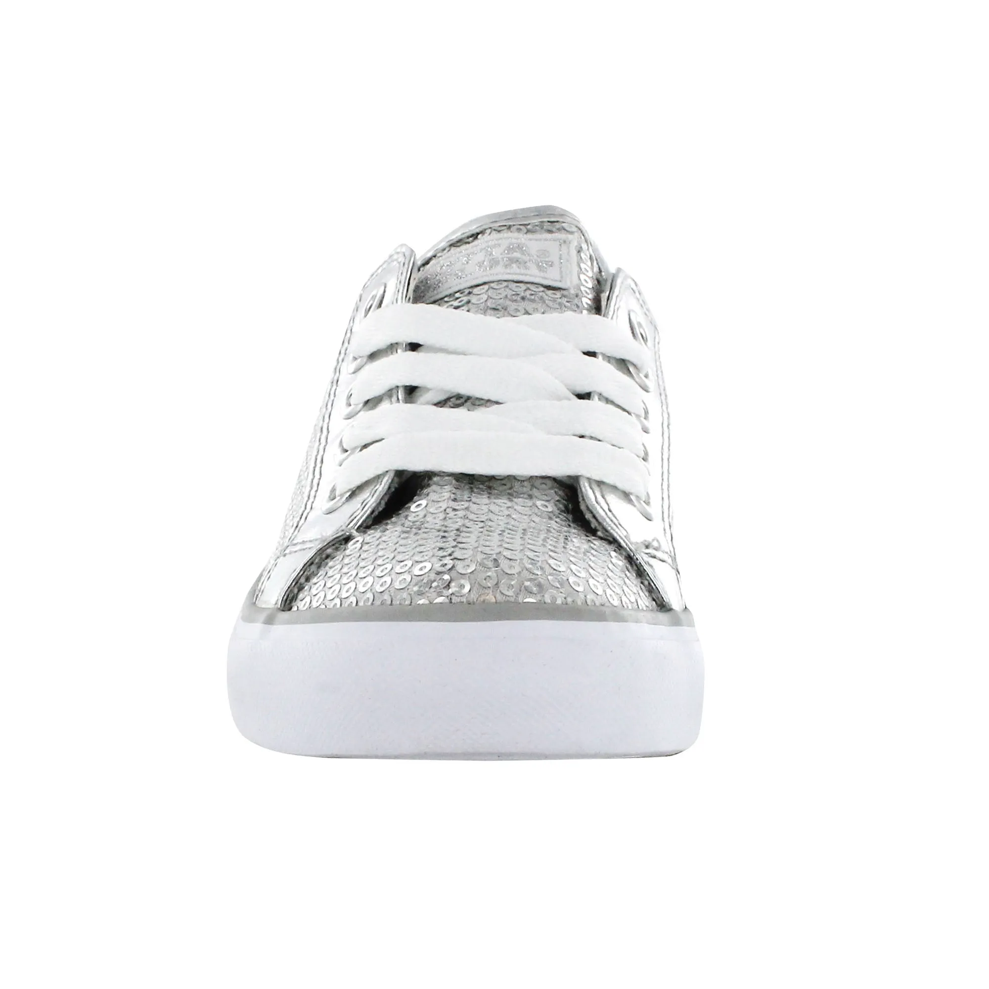 Gotta Flurt Girl's Disco II Silver Sequin Low Top Dance Sneaker