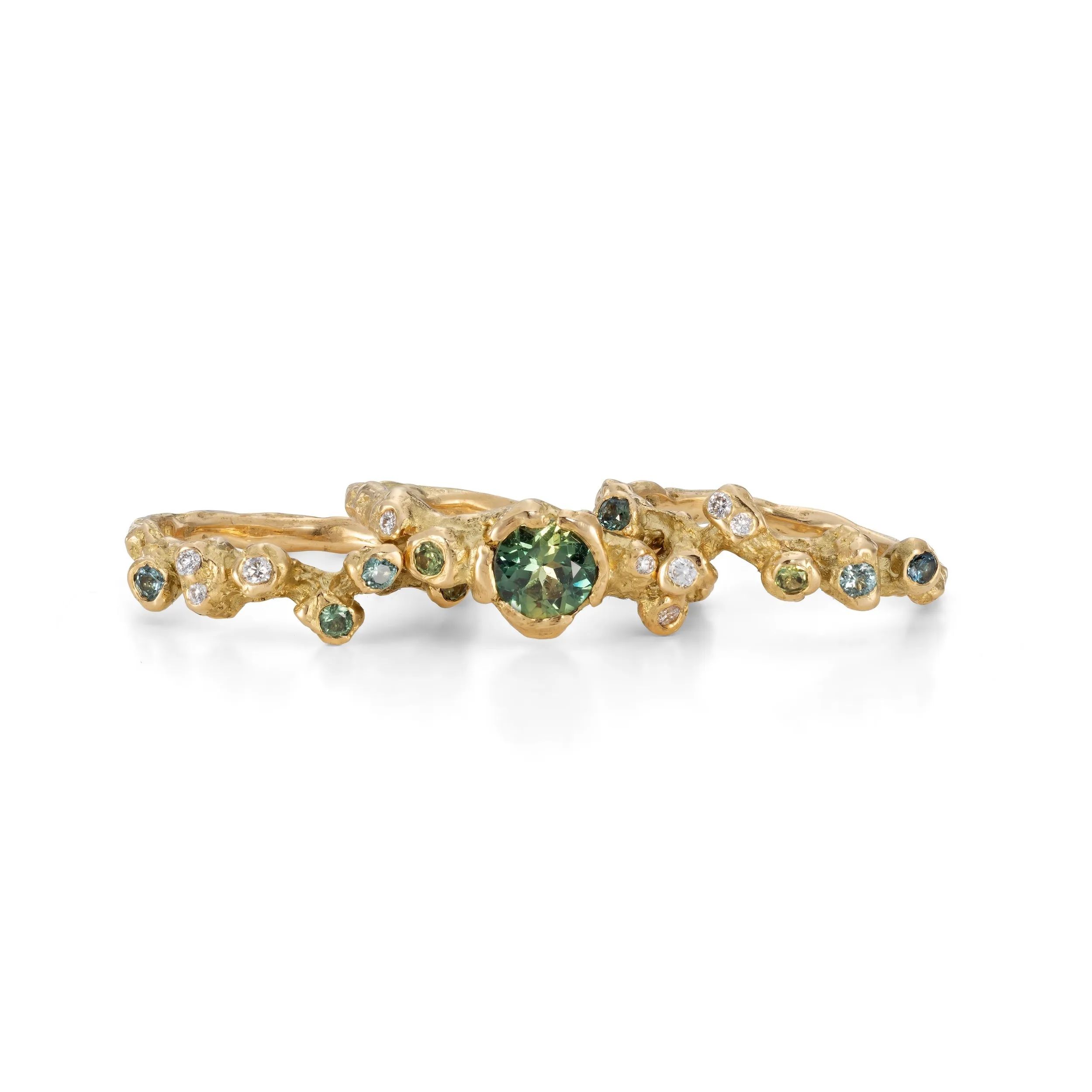 Green Ocean Dulse Ring Stack