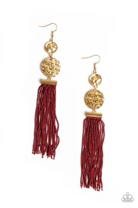 Lotus Garden Red-Earrings