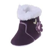 Lydia Purple Suede Booties