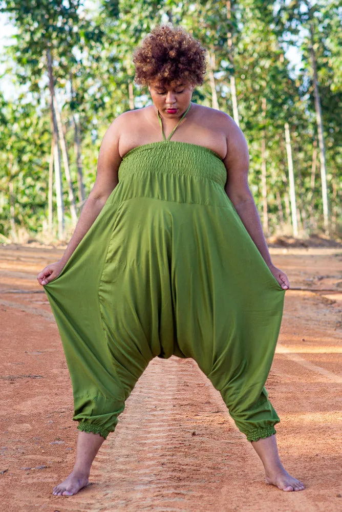 Plus Size Olive Green Classic Pants