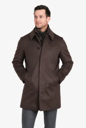 Pure Cashmere Euro Coat, Brown