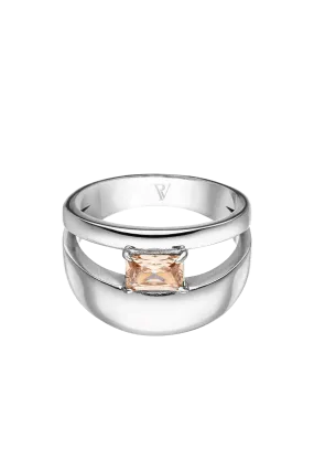 Rose Radiant Ring Silver