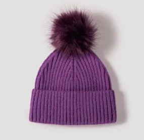 Solar Eclipse - Pom Beanie Purple