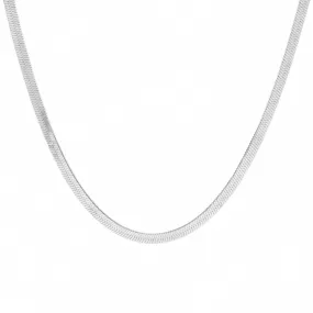 Stainless Steel 4mm Herringbone Chain Necklace