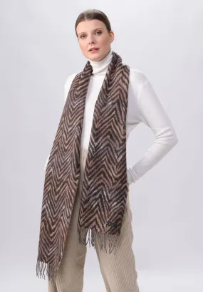 Sustainability Edition Zebra Herringbone Recycled Scarf