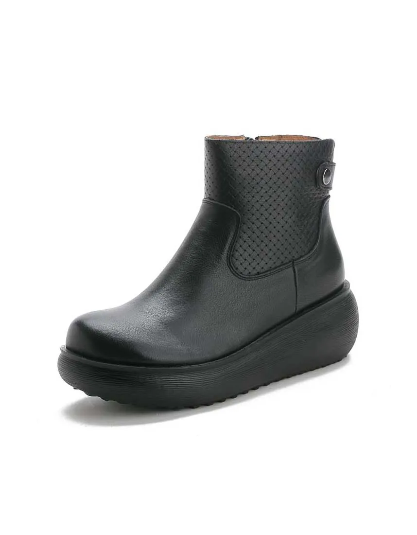 Winter Autumn Retro Wedge Winter Boots